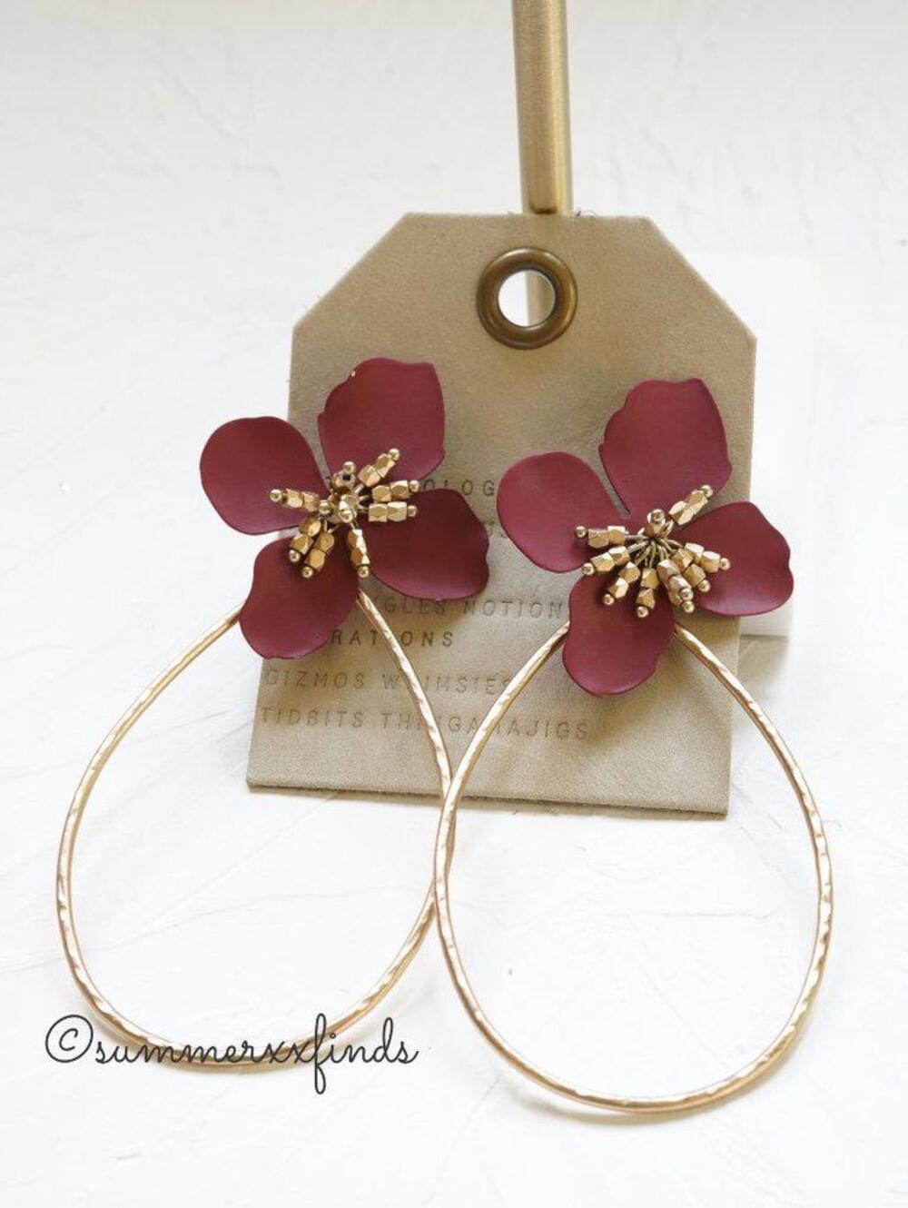 Anthropologie Mireille Floral Earrings